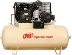 Ingersoll-Rand - 10 hp, 120 Gal Stationary Electric Horizontal Screw Air Compressor - Three Phase, 175 Max psi, 35 CFM, 460 Volt - Caliber Tooling