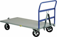 Little Giant - 2,000 Lb Capacity Steel Caster Steer Trailer - Steel Deck, 30" OAW, 60" Platform Length x 15-1/2" Platform Height, Mold On Rubber Casters - Caliber Tooling