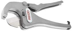 Ridgid - 1/2" to 1-5/8" Pipe Capacity, Ratcheting Tube & Pipe Cutter - Cuts Plastic, Rubber, PVC, CPVC - Caliber Tooling