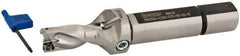 Iscar - 1.19" Max Drill Depth, 2xD, 19/32" Diam, Indexable Insert Drill - 2 Inserts, 3/4" Shank Diam, Straight Shank - Caliber Tooling