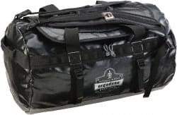 Ergodyne - 2 Pocket, 4,395 Cubic Inch, Tarpaulin, 600D Polyester Water Resistant Empty Duffel Bag - 23-1/2 Inch Wide x 10-1/2 Inch Deep x 10-1 2 Inch High, Black - Caliber Tooling