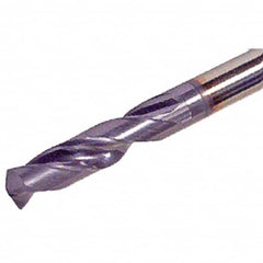 Iscar - 19.8mm 140° Solid Carbide Jobber Drill - TiAlN Finish, Right Hand Cut, Spiral Flute, Straight Shank, 153mm OAL, Standard Point - Caliber Tooling