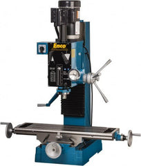 Enco - 1 Phase, Mill Drill Combination - 37-1/2" Table Length x 28" Table Width, 22" Longitudinal Travel, 8" Cross Travel, 6 Spindle Speeds, 2 hp, 220 Volts - Caliber Tooling