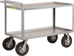 Little Giant - 1,500 Lb Capacity, 30" Wide x 54" Long x 38-1/2" High Shelf Cart - 2 Shelf, Steel, 2 Rigid/2 Swivel Casters - Caliber Tooling