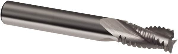 Guhring - 5/8", 1-1/4" LOC, 5/8" Shank Diam, 3-1/2" OAL, 3 Flute, Solid Carbide Square End Mill - Single End, Uncoated, Spiral Flute, 30° Helix, Right Hand Cut, Right Hand Flute, Series 3184 - Caliber Tooling