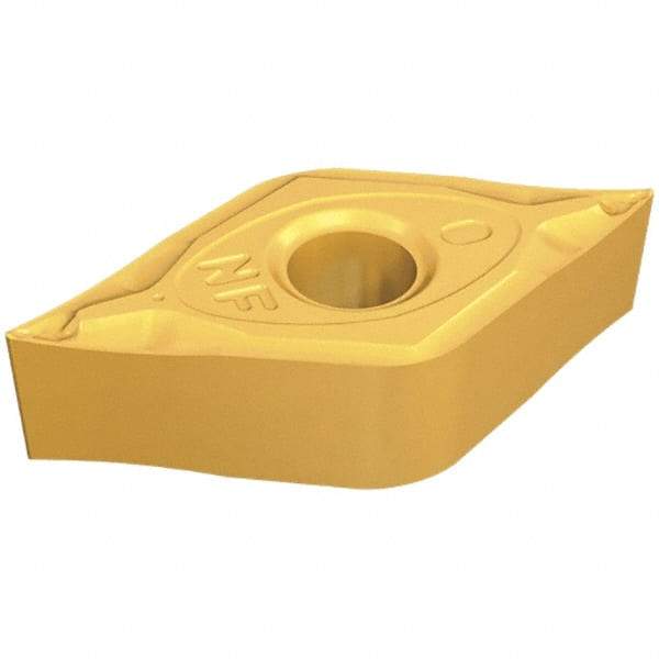 Iscar - DNMG332 NF Grade IC8150 Carbide Turning Insert - TiCN/Al2O3/TiCN/TiN Finish, 55° Diamond, 3/8" Inscr Circle, 3/16" Thick, 1/32" Corner Radius - Caliber Tooling