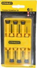 Stanley - 6 Piece Phillips & Slotted Screwdriver Set - Bit Sizes: Philips #0 - Caliber Tooling