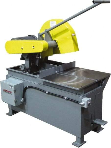 Kalamazoo - 20" Blade Diam, 1" Arbor Hole, Straight Chop & Cutoff Saw - 2,500 RPM, 15 hp, 220/440 Volts, 3 Phase - Caliber Tooling