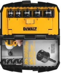 DeWALT - 5 Piece, 3" to 1-3/8" Saw Diam, Impact Rated Hole Saw Kit - Bi-Metal, Toothed Edge, Includes 5 Hole Saws - Caliber Tooling