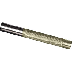 Made in USA - 6mm Diam, 32mm LOC, Solid Carbide Diamond Pattern Router Bit - Right Hand Cut, 75mm OAL - Caliber Tooling