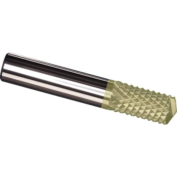 Made in USA - 5/16" Diam, 1" LOC, Drill Point End, Solid Carbide Diamond Pattern Router Bit - Right Hand Cut, 2-1/2" OAL, 5/16" Shank Diam, Use on Carbon & Honeycomb, Carbon Fiber, Composite, Fiberglass, Graphite - Caliber Tooling