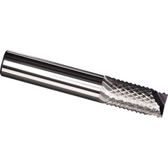 Made in USA - 3/32" Diam, 3/8" LOC, End Mill End, Solid Carbide Diamond Pattern Router Bit - Right Hand Cut, 1-1/2" OAL, 1/8" Shank Diam, Use on Carbon & Honeycomb, Carbon Fiber, Composite, Fiberglass, Graphite - Caliber Tooling