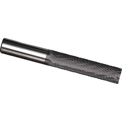 Made in USA - 1/4" Diam, 3/4" LOC, Plain End, Solid Carbide Diamond Pattern Router Bit - Right Hand Cut, 2" OAL, 1/4" Shank Diam, Use on Cast Iron, Stainless, Steel, Titanium - Caliber Tooling