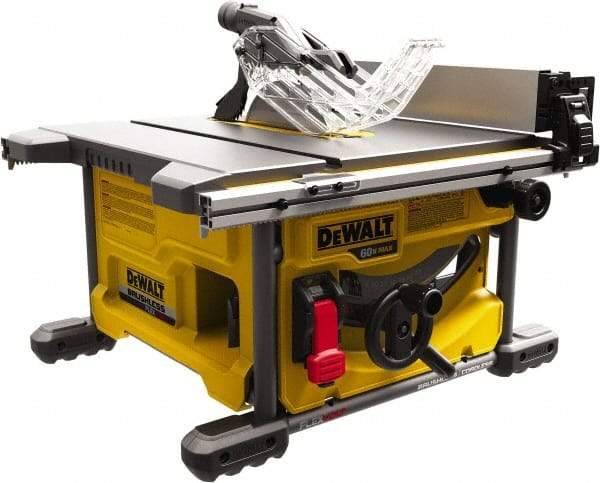 DeWALT - 8-1/4" Blade Diam, Table Saw - 5,800 RPM, 19-1/16" Table Depth x 19-1/16" Table Width, 60 Volts, 5/8" Arbor - Caliber Tooling