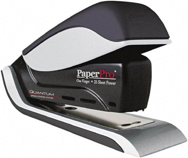 PaperPro - 25 Sheet Half Strip Stapler - Black/Silver - Caliber Tooling