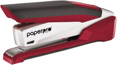 PaperPro - 28 Sheet Full Strip Desktop Stapler - Red & Silver - Caliber Tooling