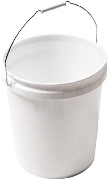 SEYMOUR-MIDWEST - 5 Gal, Plastic Round Natural (Color) Bucket & Pail Kit - Handle Included - Caliber Tooling