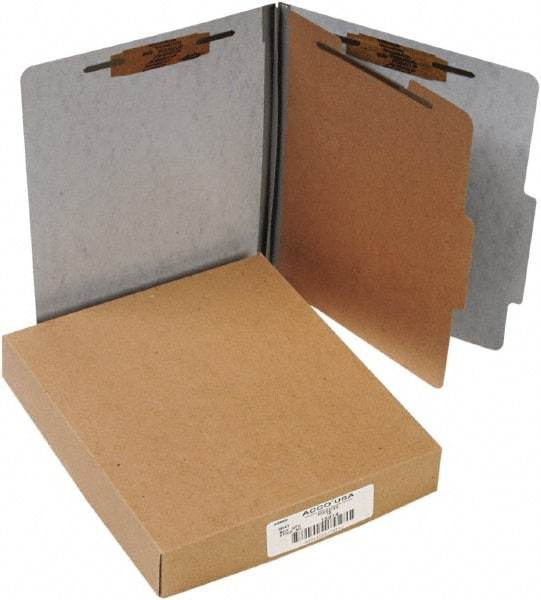 ACCO - 11 x 8 1/2", Letter Size, Gray, File Folders with Top Tab - Right of Center Tab Cut Location - Caliber Tooling