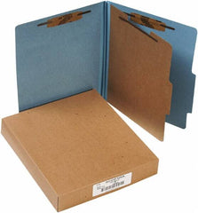 ACCO - 11 x 8 1/2", Letter Size, Sky Blue, File Folders with Top Tab - Right of Center Tab Cut Location - Caliber Tooling