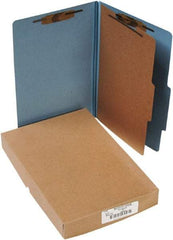 ACCO - 14 x 8 1/2", Legal, Sky Blue, File Folders with Top Tab - Right of Center Tab Cut Location - Caliber Tooling