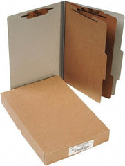 ACCO - 14 x 8 1/2", Legal, Gray, File Folders with Top Tab - Right of Center Tab Cut Location - Caliber Tooling