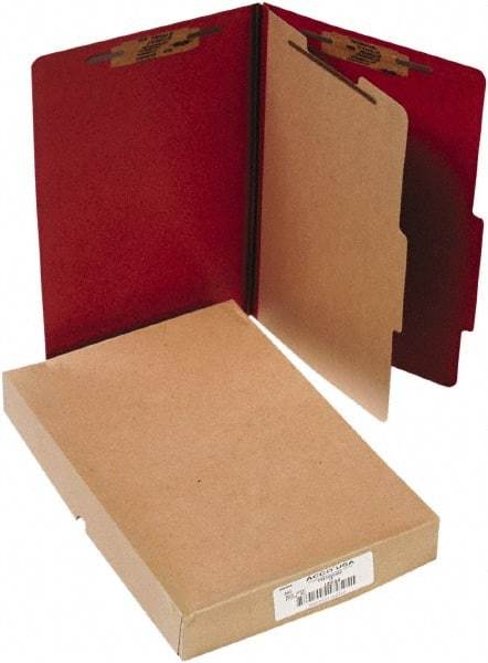 ACCO - 14 x 8 1/2", Legal, Earth Red, File Folders with Top Tab - Right of Center Tab Cut Location - Caliber Tooling