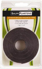 Baum/Gartens - 120" Long x 1/2" Wide x 1/8" Thick Flexible Magnetic Strip - Adhesive Back, Black - Caliber Tooling