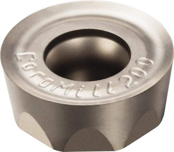 Sandvik Coromant - RCHT2006M0 KL Grade H13A Carbide Milling Insert - Uncoated, 6.35mm Thick, 20mm Inscribed Circle, 10mm Corner Radius - Caliber Tooling