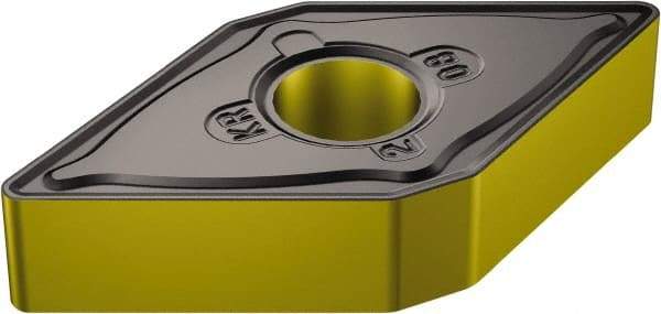 Sandvik Coromant - DNMG432 KR Grade 3225 Carbide Turning Insert - TiCN/AI2O3/TiN Finish, 55° Diamond, 1/2" Inscr Circle, 3/16" Thick, 1/32" Corner Radius - Caliber Tooling