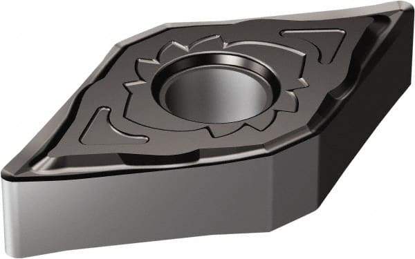 Sandvik Coromant - DNGG43.5 SGF Grade 1105 Carbide Turning Insert - TiAlN2 Finish, 55° Diamond, 1/2" Inscr Circle, 3/16" Thick, 0.1984mm Corner Radius - Caliber Tooling