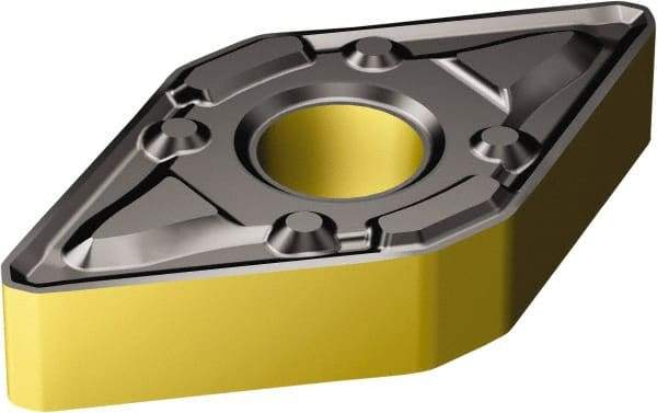 Sandvik Coromant - DNMX432 WMX Grade 4305 Carbide Turning Insert - TiCN/Al2O3/TiN Finish, 55° Diamond, 1/2" Inscr Circle, 3/16" Thick, 1/32" Corner Radius - Caliber Tooling