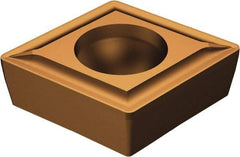 Sandvik Coromant - CCMT32.51 UF Grade 1125 Carbide Turning Insert - TiAlN/AlCr2O3 Finish, 80° Diamond, 3/8" Inscr Circle, 5/32" Thick, 1/64" Corner Radius - Caliber Tooling