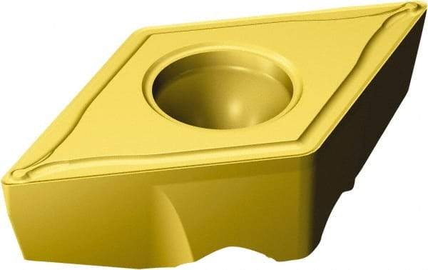 Sandvik Coromant - TRDC1308 F Grade 1525 Carbide Turning Insert - TiCN/TiN Finish, 55° Diamond, 11mm Inscr Circle, 5.53mm Thick, 1/32" Corner Radius - Caliber Tooling