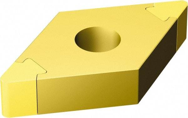 Sandvik Coromant - DNGA432 Grade 7015 Carbide Turning Insert - TiN Finish, 55° Diamond, 1/2" Inscr Circle, 3/16" Thick, 1/32" Corner Radius - Caliber Tooling