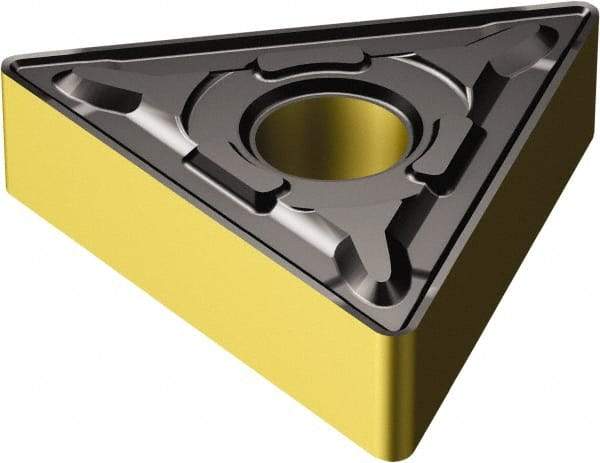 Sandvik Coromant - TNMG542 PR Grade 4335 Carbide Turning Insert - TiCN/AI2O3/TiN Finish, 60° Triangle, 5/8" Inscr Circle, 1/4" Thick, 1/32" Corner Radius - Caliber Tooling