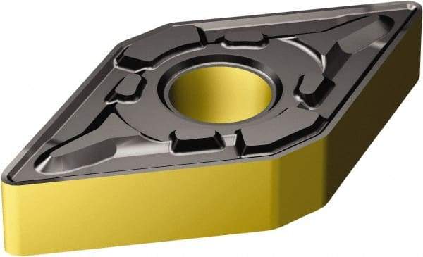 Sandvik Coromant - DNMG542 PR Grade 4335 Carbide Turning Insert - TiCN/AI2O3/TiN Finish, 55° Diamond, 5/8" Inscr Circle, 1/4" Thick, 1/32" Corner Radius - Caliber Tooling