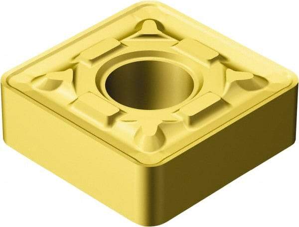 Sandvik Coromant - SNMG646 MR Grade 2035 Carbide Turning Insert - TiAlN/TiN Finish, 90° Square, 3/4" Inscr Circle, 1/4" Thick, 3/32" Corner Radius - Caliber Tooling