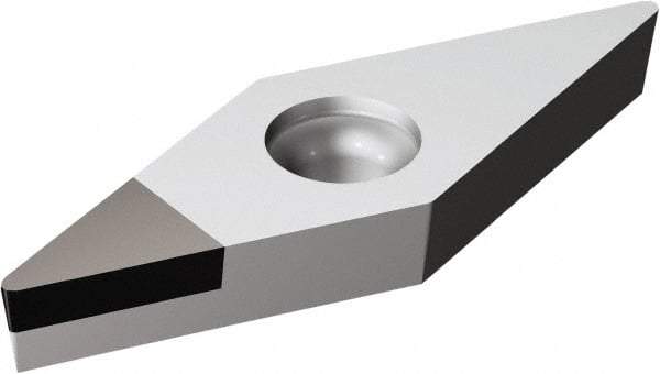 Sandvik Coromant - VCMW21.51 FP Grade CD10 Polycrystalline Diamond (PCD) Turning Insert - Uncoated, 35° Diamond, 1/4" Inscr Circle, 3/32" Thick, 1/64" Corner Radius - Caliber Tooling