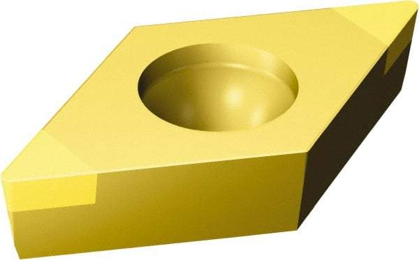 Sandvik Coromant - DCGW32.51 Grade 7015 Carbide Turning Insert - TiN Finish, 55° Diamond, 3/8" Inscr Circle, 5/32" Thick, 1/64" Corner Radius - Caliber Tooling