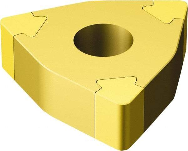 Sandvik Coromant - WNGA432 WH Grade 7015 CBN Turning Insert - TiN Finish, 80° Trigon, 1/2" Inscr Circle, 3/16" Thick, 1/32" Corner Radius - Caliber Tooling