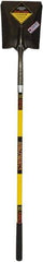 SEYMOUR-MIDWEST - 11-1/2" High x 9" Wide Square Steel Shovel - 48" Long Fiberglass Straight Handle, Front Turned - Caliber Tooling