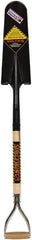 SEYMOUR-MIDWEST - 16" High x 5-3/4" Wide Round Steel Spade - 30" Long Wood D-Grip Handle, Front Turned - Caliber Tooling