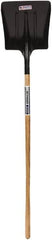 SEYMOUR-MIDWEST - 14-1/2" High x 13-1/2" Wide Square Steel Scoop - 54" Long Wood Straight Handle, No Step - Caliber Tooling