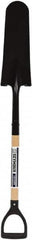 SEYMOUR-MIDWEST - 16" High x 6" Wide Round Steel Spade - 30" Long Wood D-Grip Handle, Front Turned - Caliber Tooling