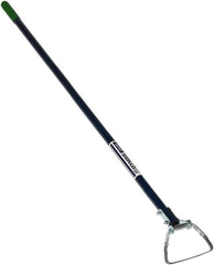 SEYMOUR-MIDWEST - 3" High x 6" Wide Square Steel Hoe - 60" Long Aluminum Straight Handle, No Step - Caliber Tooling