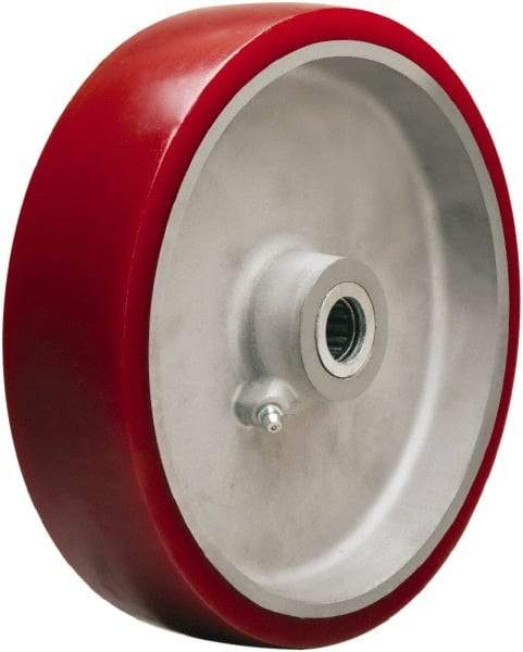 Hamilton - 8 Inch Diameter x 2 Inch Wide, Polyurethane on Aluminum Caster Wheel - 1,550 Lb. Capacity, 2-3/16 Inch Hub Length, 1/2 Inch Axle Diameter, Straight Roller Bearing - Caliber Tooling