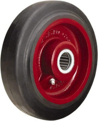 Hamilton - 7 Inch Diameter x 2 Inch Wide, Rubber on Cast Iron Caster Wheel - 450 Lb. Capacity, 2-1/4 Inch Hub Length, 3/4 Inch Axle Diameter, Straight Roller Bearing - Caliber Tooling