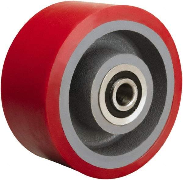 Hamilton - 6 Inch Diameter x 3 Inch Wide, Polyurethane on Cast Iron Caster Wheel - 2,600 Lb. Capacity, 3-1/4 Inch Hub Length, 1 Inch Axle Diameter, Tapered Roller Bearing - Caliber Tooling