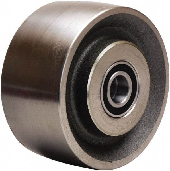 Hamilton - 6 Inch Diameter x 3 Inch Wide, Forged Steel Caster Wheel - 12,000 Lb. Capacity, 3-1/4 Inch Hub Length, 3/4 Inch Axle Diameter, Precision Ball Bearing - Caliber Tooling