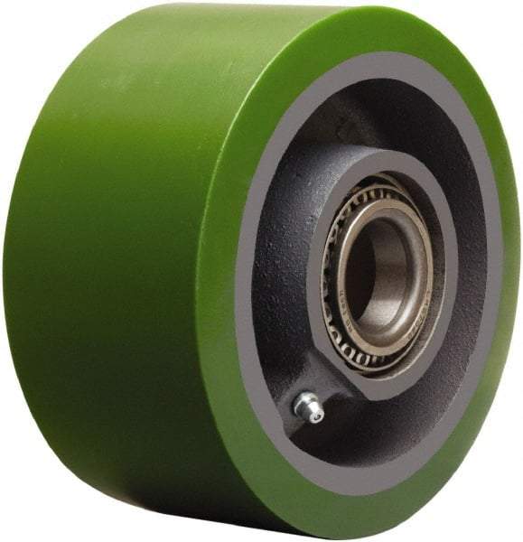 Hamilton - 6 Inch Diameter x 3 Inch Wide, Polyurethane on Cast Iron Caster Wheel - 2,200 Lb. Capacity, 3-1/4 Inch Hub Length, 3/4 Inch Axle Diameter, Tapered Roller Bearing - Caliber Tooling